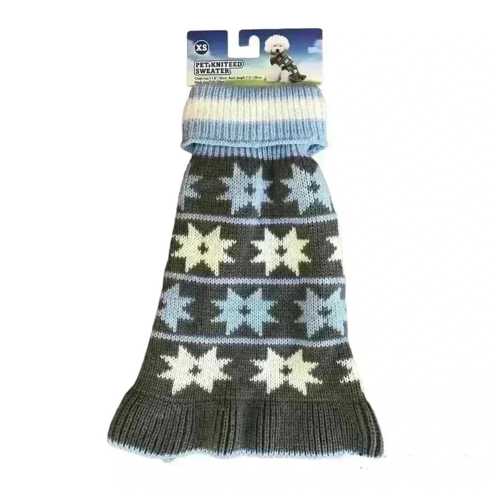 🌈 6/$60, NWT, Dog Sweater Dress, Grey/Blue/White, Size XSmall